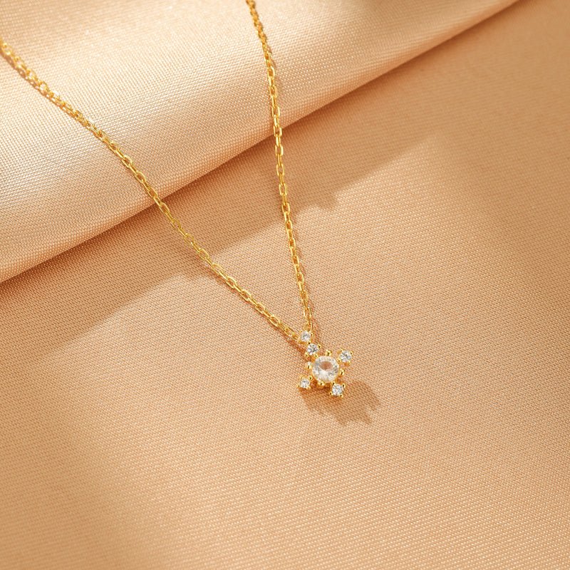 Collier Pierres de Naissance Azur Infini – Argent Plaqué Or - Biloria