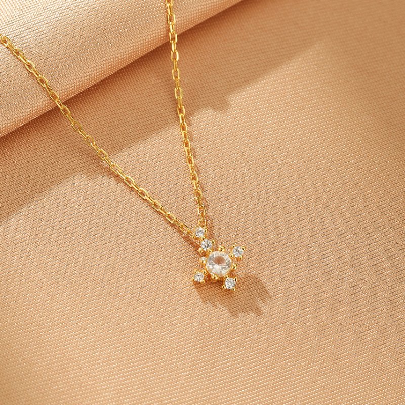 Collier Pierres de Naissance Azur Infini – Argent Plaqué Or - Biloria