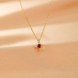 Collier Pierres de Naissance Azur Infini – Argent Plaqué Or - Biloria