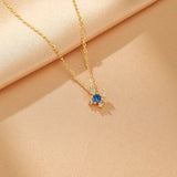 Collier Pierres de Naissance Azur Infini – Argent Plaqué Or - Biloria
