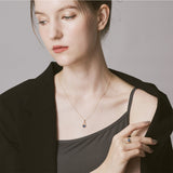 Collier pierres naturelles Labradorite Lapis Lazuli Argent plaqué Or - Biloria
