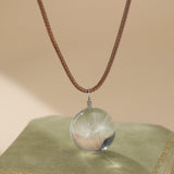Collier Pissenlit Naturel – Cristal Féérique pour Vœux - Biloria