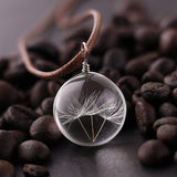 Collier Pissenlit Naturel – Cristal Féérique pour Vœux - Biloria