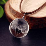 Collier Pissenlit Naturel – Cristal Féérique pour Vœux - Biloria