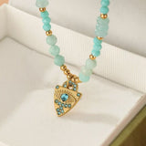 Collier Protecteur Mauvais Œil Amazonite – Énergies Positives - Biloria