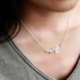 Collier Quartz Clair Lotus Argent 925 — Éveil Spirituel - Biloria