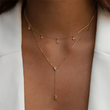 Collier Quartz Rose et Argent Plaqué Or Pendentif Étoile - Biloria
