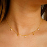 Collier Quartz Rose et Argent Plaqué Or Pendentif Étoile - Biloria