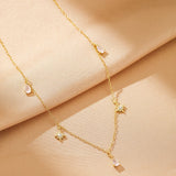 Collier Quartz Rose et Argent Plaqué Or Pendentif Étoile - Biloria