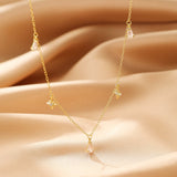 Collier Quartz Rose et Argent Plaqué Or Pendentif Étoile - Biloria
