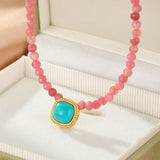 Collier Rhodonite pour l'Amour de Soi et l'Harmonie Émotionnelle - Biloria