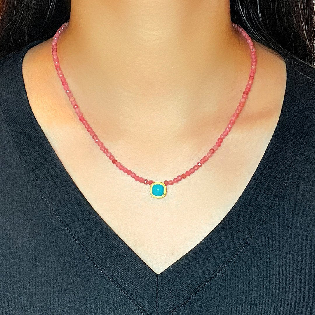 Collier Rhodonite pour l'Amour de Soi et l'Harmonie Émotionnelle - Biloria
