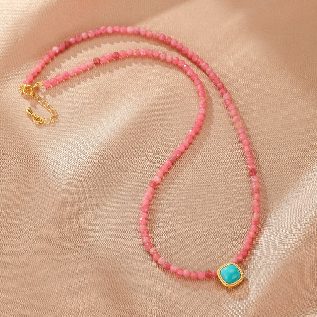 Collier Rhodonite pour l'Amour de Soi et l'Harmonie Émotionnelle - Biloria
