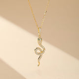 Collier Serpent Argent 925 Zircons – Bijou Puissant - Biloria
