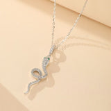 Collier Serpent Argent 925 Zircons – Bijou Puissant - Biloria
