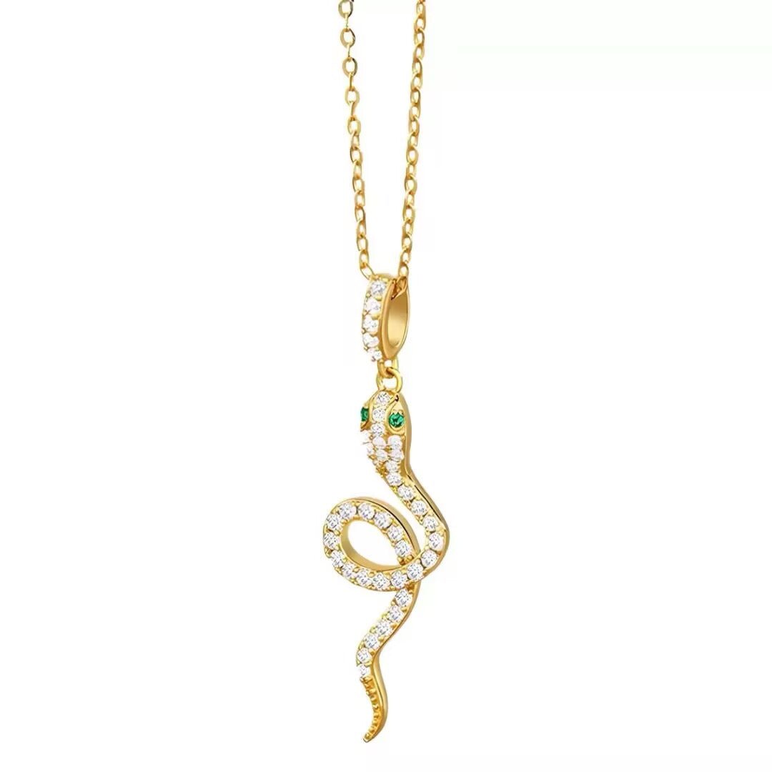 Collier Serpent Argent 925 Zircons – Bijou Puissant - Biloria