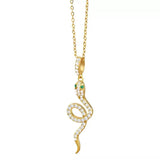 Collier Serpent Argent 925 Zircons – Bijou Puissant - Biloria