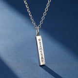 Collier Six Mantras Argent 925 Pilier Sagesse Svastika - Biloria