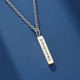 Collier Six Mantras Argent 925 Pilier Sagesse Svastika - Biloria