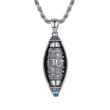 Collier Six Mantras Turquoise Argent 925 Force de Paix - Biloria