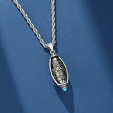 Collier Six Mantras Turquoise Argent 925 Force de Paix - Biloria