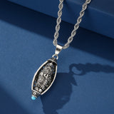 Collier Six Mantras Turquoise Argent 925 Force de Paix - Biloria
