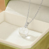 Collier Sphère Cristal de Roche en Argent 925 - Biloria