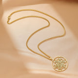 Collier Sri Yantra Géométrie Sacrée pour Méditation - Biloria