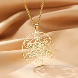Collier Sri Yantra Géométrie Sacrée pour Méditation - Biloria