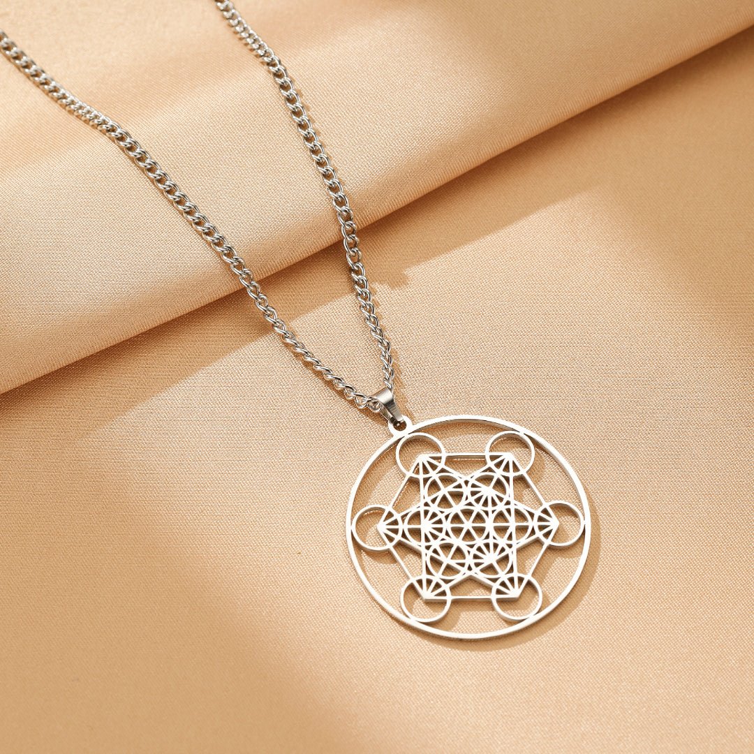 Collier Sri Yantra Géométrie Sacrée pour Méditation - Biloria