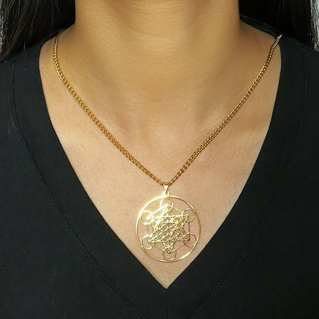 Collier Sri Yantra Géométrie Sacrée pour Méditation - Biloria