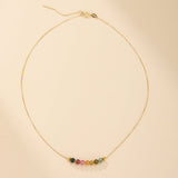 Collier Tourmaline Arc de Lumière, Argent Plaqué Or - Biloria