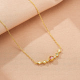 Collier Tourmaline Topaze Péridot Zircon Argent Plaqué Or 18K - Biloria