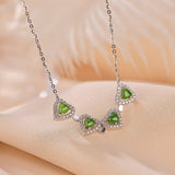 Collier Trèfle Jade Chance Amour - Argent 925 - Biloria