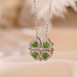 Collier Trèfle Jade Chance Amour - Argent 925 - Biloria