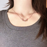 Collier Trèfle Tourmaline Zircon Argent Plaqué Or - Biloria