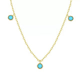 Collier Turquoise Argent 925 Bijou Fait Main Protection Sérénité - Biloria