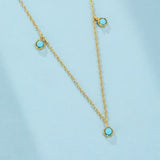 Collier Turquoise Argent 925 Bijou Fait Main Protection Sérénité - Biloria