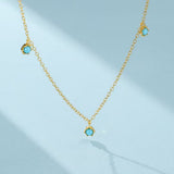 Collier Turquoise Argent 925 Bijou Fait Main Protection Sérénité - Biloria