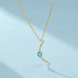 Collier Turquoise Argent 925 – Pierre Naturelle Protection - Biloria