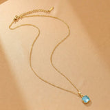 Collier Turquoise Argent Plaqué Or – Protection et Sérénité - Biloria