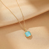 Collier Turquoise Argent Plaqué Or – Protection et Sérénité - Biloria