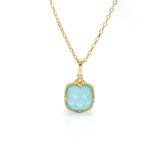 Collier Turquoise Argent Plaqué Or – Protection et Sérénité - Biloria