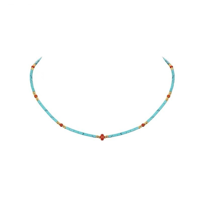 Collier Turquoise en Acier Titane – Bijou de Protection - Biloria