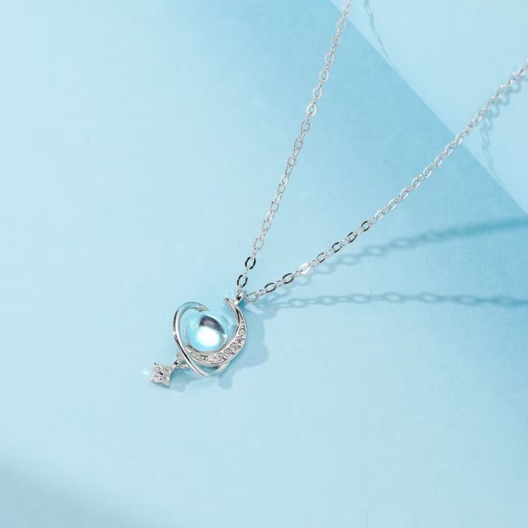 Collier Valse Céleste Pierre de Lune et Zircon - Biloria