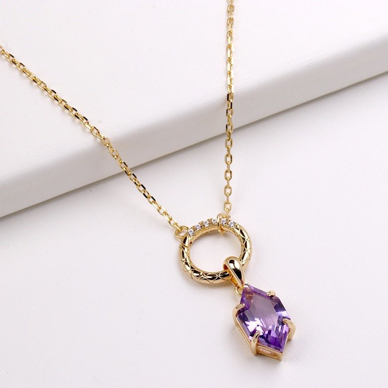 Collier Zircon Argent Plaqué Or pour une Lumière Éternelle - Biloria
