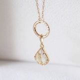 Collier Zircon Argent Plaqué Or pour une Lumière Éternelle - Biloria
