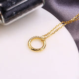 Collier Zircon Argent Plaqué Or pour une Lumière Éternelle - Biloria