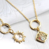 Collier Zircon Argent Plaqué Or pour une Lumière Éternelle - Biloria