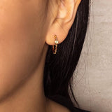 Créoles Péridot Argent Plaqué Or – Boucles d'Oreilles Déco Bureau - Biloria